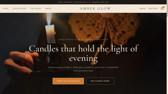 Amber Glow template preview