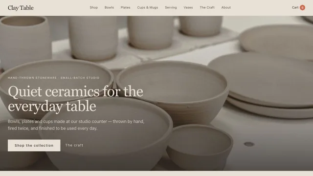 Clay Table template preview