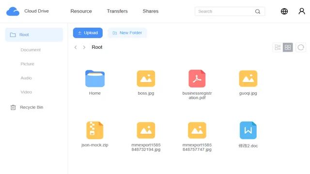 Cloud Drive template preview
