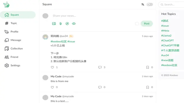 Community Portal template preview