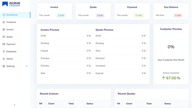 CRM Customer Relation Management template preview
