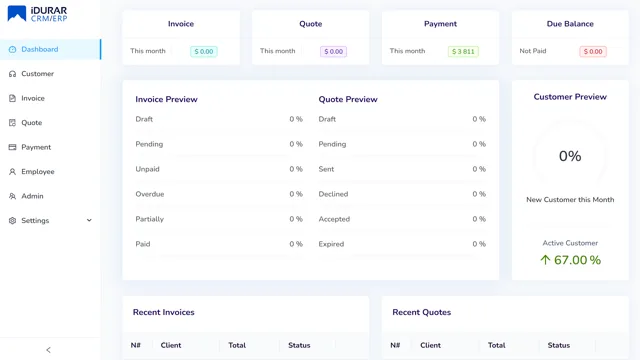 CRM Customer Relation Management template preview