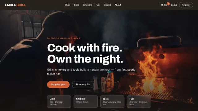 Ember Grill template preview