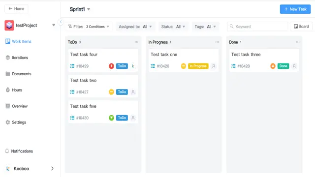 Kanban Task Management template preview