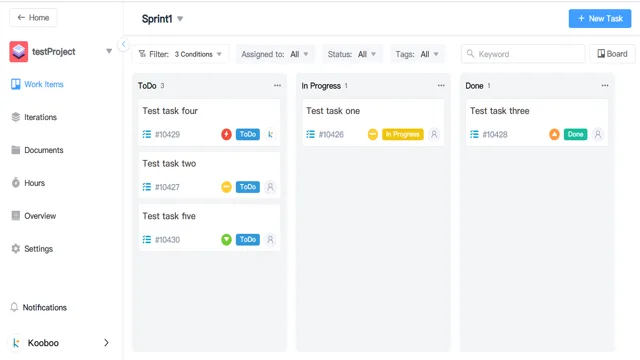 Kanban Task Management template preview