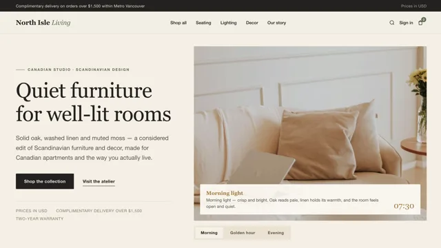 North Isle Living template preview