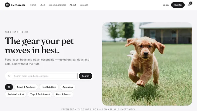 Pet Sneak template preview