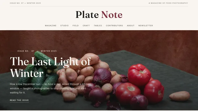 Plate Note template preview