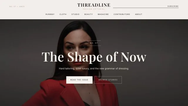Threadline template preview