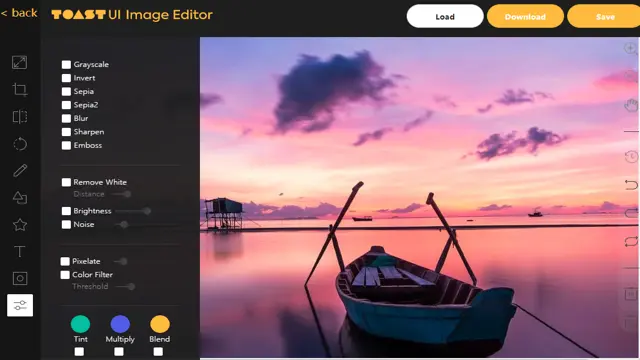 Toast Image Editor template preview