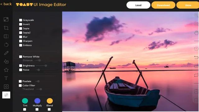 Toast Image Editor template preview