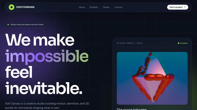 Volt Canvas Studio template preview